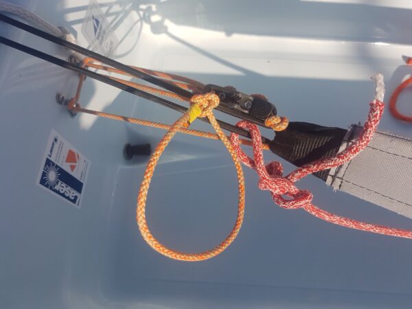 laser / ILCA pro toestrap fully out
