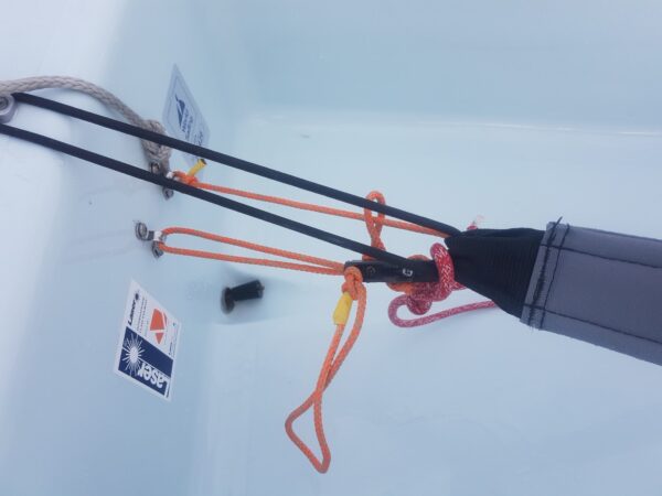 laser / ILCA adjustable toestrap adjusted outout