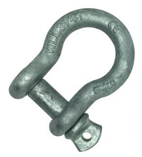 Galvanised bow shackles