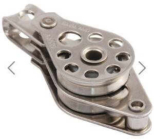 25mm high tension double cheek block with becket